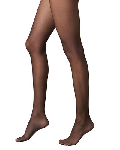 Shop Wolford Luxe 9 Transparent Tights In Black