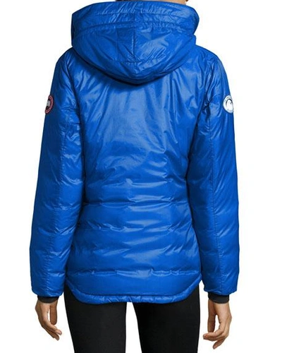 Shop Canada Goose Pbi Camp Hooded Packable Puffer Jacket, Royal Blue