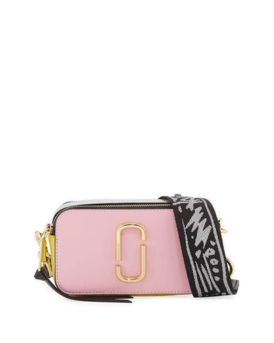 Shop Marc Jacobs Snapshot Colorblock Camera Bag In Baby Pink Multi
