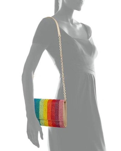 Shop Judith Leiber Fizzoni Rainbow Crystal Full-beaded Clutch Bag In Multi