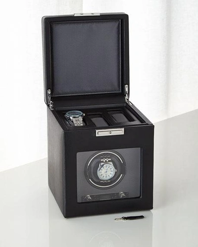 Shop Wolf Viceroy Single Watch Winder With Storage In Black