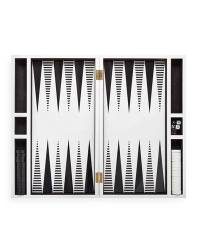Shop Jonathan Adler Optical Illusion Art Backgammon Set In Black/white