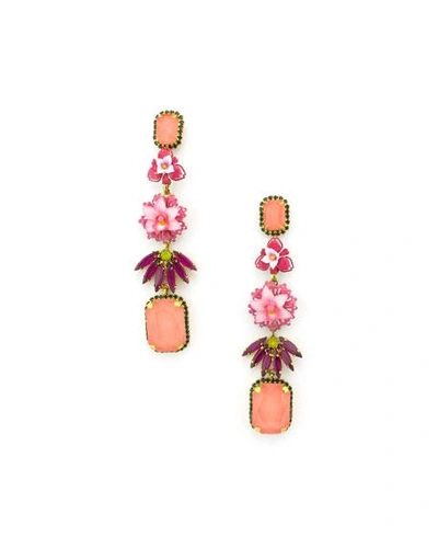 Shop Elizabeth Cole Hawkins Dangle Earrings In Pink