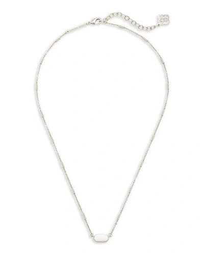 Shop Kendra Scott Fern Pendant Necklace In Silver