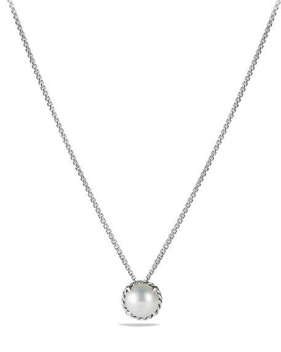 Shop David Yurman Petite Chatelaine Pendant Necklace In Pearl
