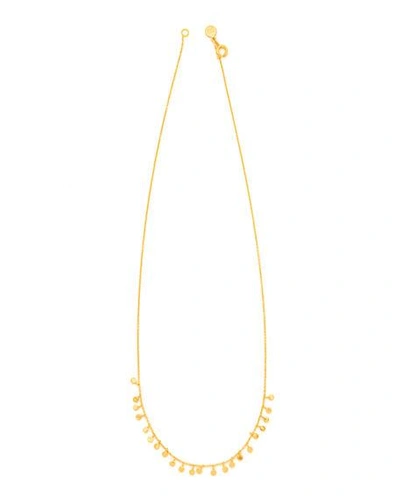 Shop Gorjana Chloe Mini Dangling Disc Necklace In Gold