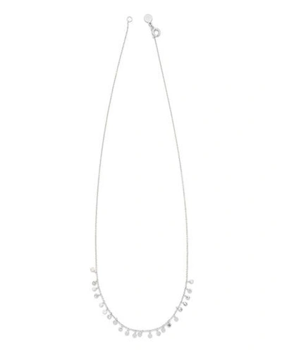 Shop Gorjana Chloe Mini Dangling Disc Necklace In Silver