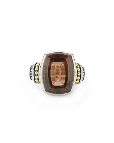 Shop Lagos 20mmm Caviar Color Smoky Quartz Ring