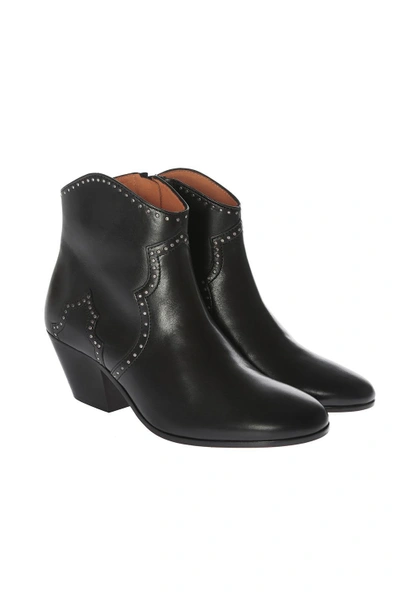 Shop Isabel Marant Dicker Micro-studded Ankle Boots