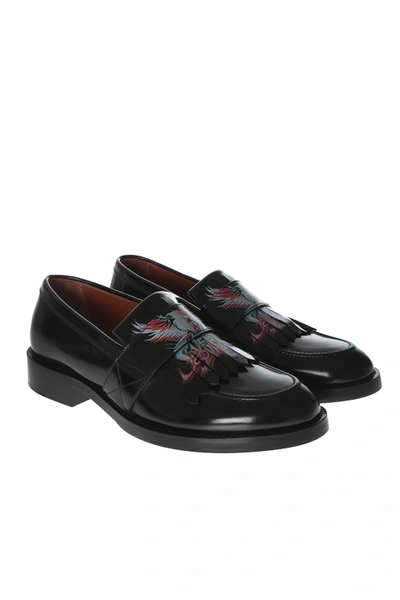 Shop Givenchy Printed Fringed Loafers