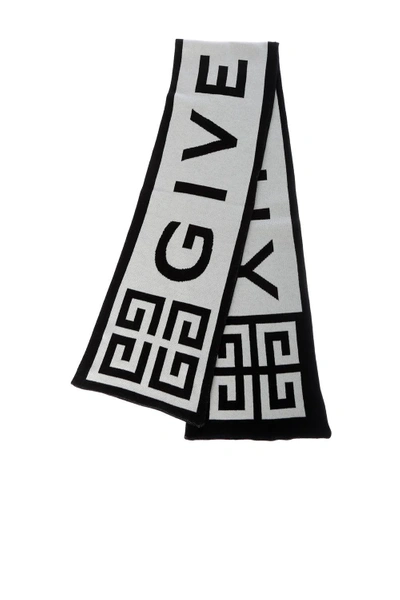 Shop Givenchy Logo Embroidered Scarf