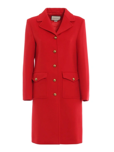 Shop Gucci Single Breasted Coat In Flare