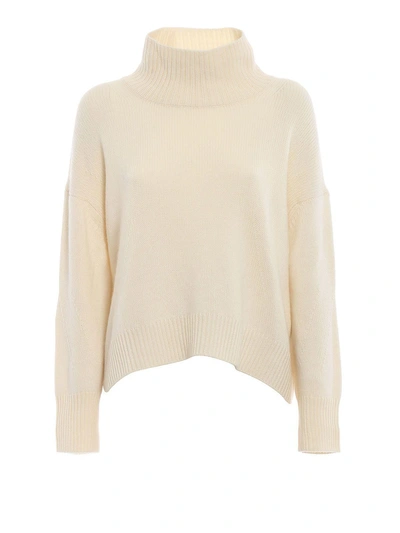Shop Ermanno Scervino Turtle Neck Sweater In Bianco