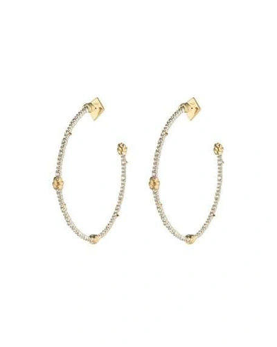 Shop Alexis Bittar Crystal Pave Knotted Hoop Earrings In Gold