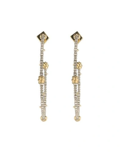 Shop Alexis Bittar Crystal Pave Knotted Hoop Earrings In Gold