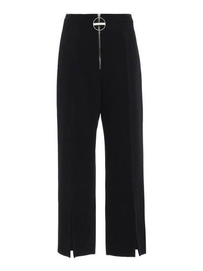 Shop Givenchy Wide Leg Trousers In Black