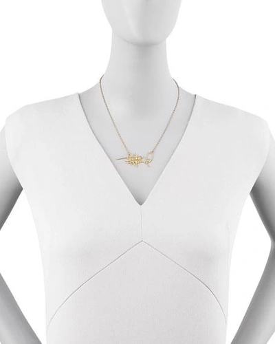 Shop Brevity Custom Signature Necklace In Gold