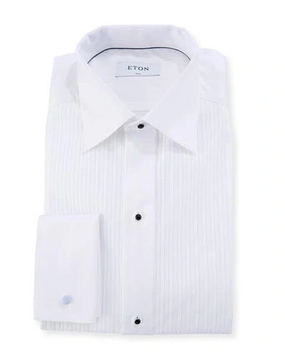 Shop Eton Men's Slim-fit Pleated Bib Formal Shirt In White