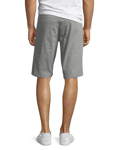 Shop Ag Griffin Flat-front Shorts In Grey Haze
