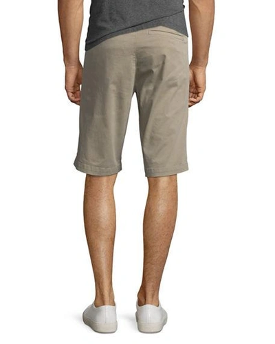 Shop Ag Griffin Flat-front Shorts In Desert Stone