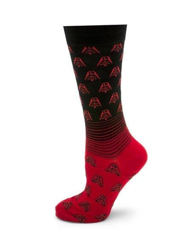 Shop Cufflinks, Inc Star Wars Darth Vader Fade Socks In Black/red