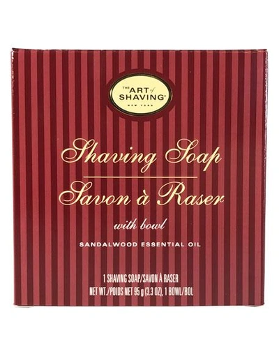 The Art Of Shaving Shaving Soap With Wooden Bowl, Sandalwood In Brown