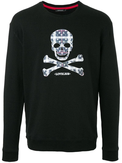 Shop Loveless Skull Embroidered Sweater