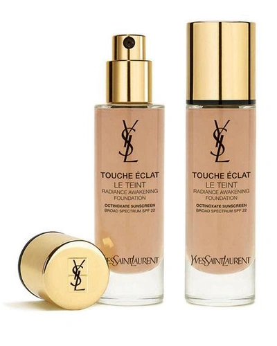 Shop Saint Laurent 1 Oz. Touche Eclat Le Teint Radiance Awakening Foundation Spf 22 In Br40 Cool Sand