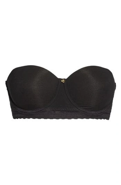 Shop Natori 'truly Smooth' Strapless Underwire Bra In Black