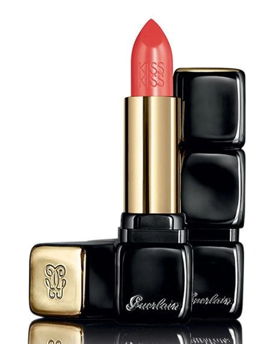 Shop Guerlain Kisskiss Satin Finish Lipstick In 344 Sexy Coral