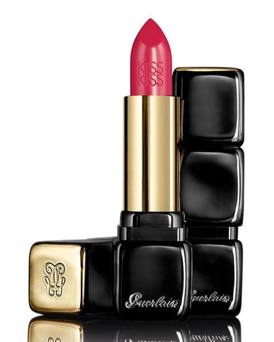 Shop Guerlain Kisskiss Satin Finish Lipstick In 324 Red Love