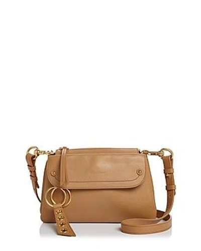 Shop See By Chloé See By Chloe Phill Leather Crossbody In Softy Brown/gold