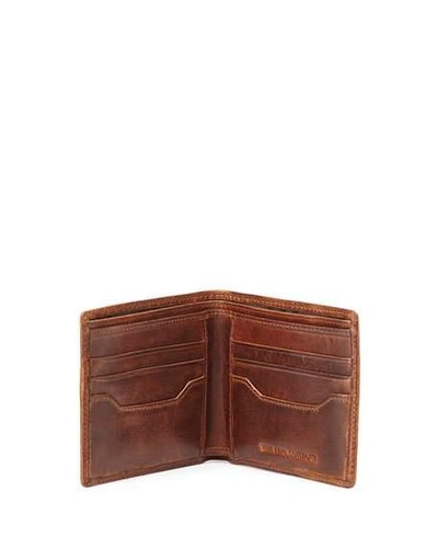 Shop Frye Logan Leather Bi-fold Wallet In Cognac