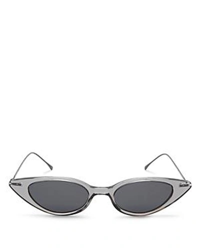 Shop Illesteva Women's Marianne Slim Cat Eye Sunglasses, 48mm In Gray/gray