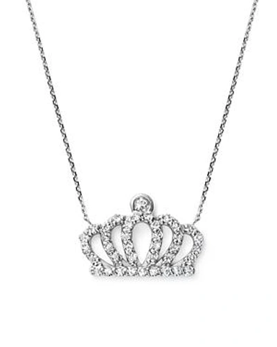 Shop Kc Designs Diamond Crown Pendant Necklace In 14k White Gold, .20 Ct. T.w.
