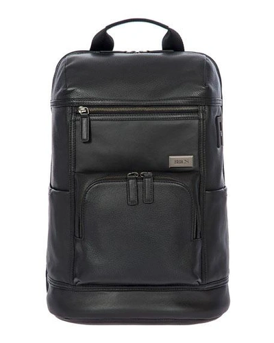 Shop Bric's Torino Men's Leather Urban Backpack In Black