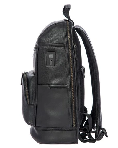 Shop Bric's Torino Men's Leather Urban Backpack In Black
