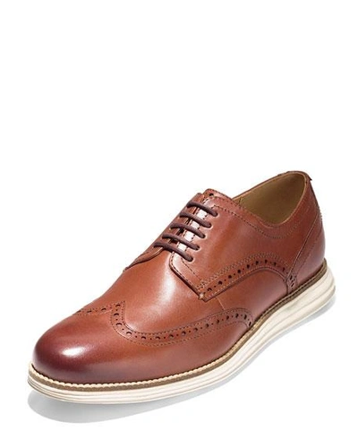 Shop Cole Haan Men's Original Grand Leather Wing-tip Oxford, Brown