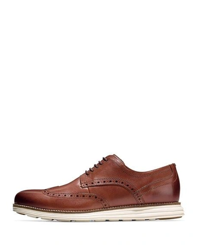 Shop Cole Haan Men's Original Grand Leather Wing-tip Oxford, Brown