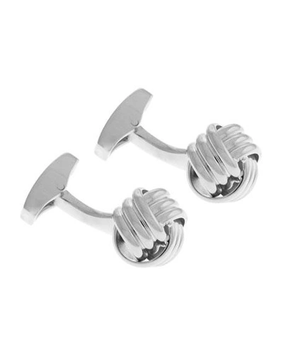 Shop Tateossian Rope Knot Cuff Links In Gray