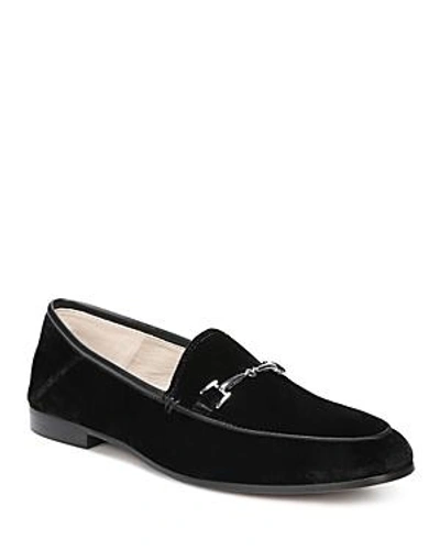 Shop Sam Edelman Women's Loraine Velvet Loafers In Black