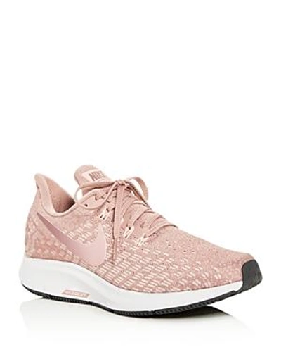 Shop Nike Women's Air Zoom Pegasus Knit Lace Up Sneakers In Pink/guava Ice