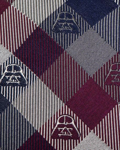 Cufflinks, Inc Star Wars Darth Vader Plaid Silk Tie In Plum