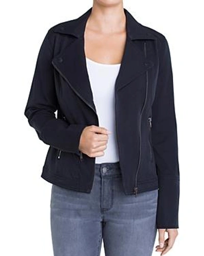 Shop Liverpool Four-way Stretch Moto Jacket In Black