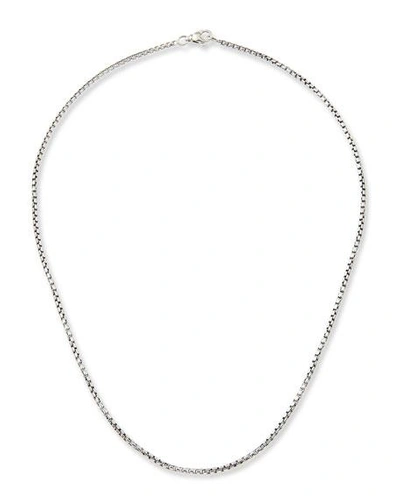 Shop David Yurman Men's Box Chain Necklace In Silver, 2.7mm, 22"l