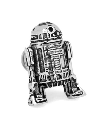Shop Cufflinks Inc. Star Wars R2-d2 Lapel Pin In Silver