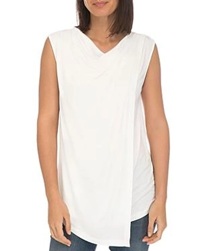 Shop B Collection By Bobeau Nevaeh Cowl Overlay Tank In Bright White