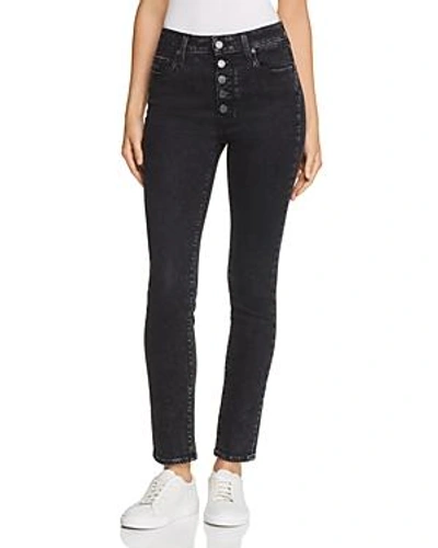 Shop Paige Hoxton Ankle Peg Skinny Jeans In City Noir