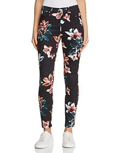 Shop 7 For All Mankind Printed Ankle Skinny Jeans In Moonlight Orchid