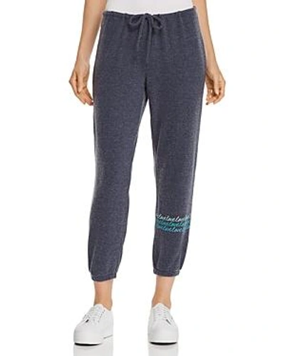 Shop Chaser Love Cropped Sweatpants In Avalon Blue